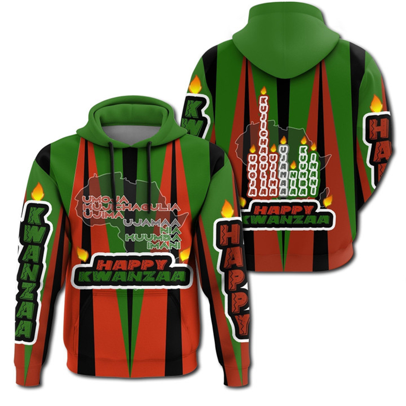 Men'S Ethnic Fashion Trends - 아프리카 Kwanzaa 후드티, 민족 스타일 맨투맨,
