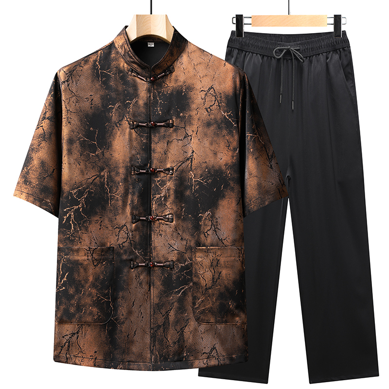 Men'S Ethnic Fashion Trends - 셔츠+바지 남성 세트 여름 패션 트렌드