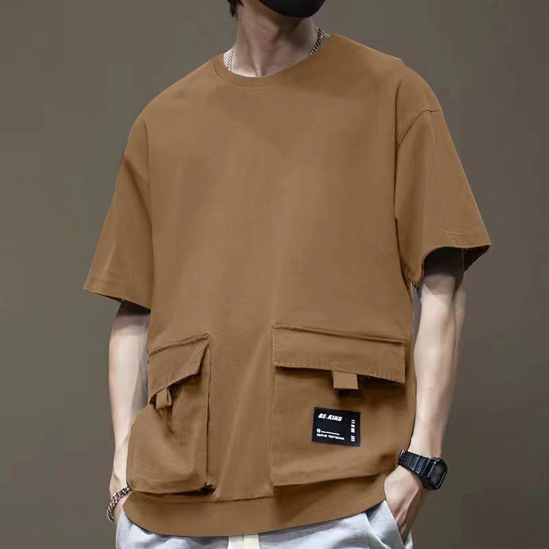 코튼 빈티지 에스닉 스타일 반팔 솔리드 라운드넥 티셔츠 - Men'S Ethnic Fashion Trends 리뷰 및 가격