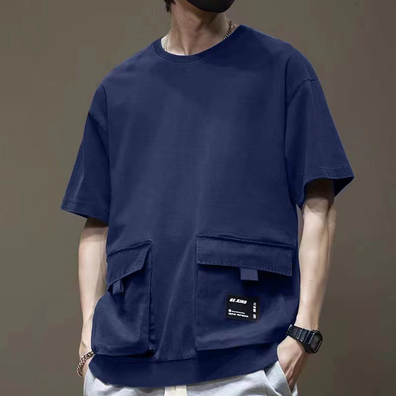 코튼 빈티지 에스닉 스타일 반팔 솔리드 라운드넥 티셔츠 - Men'S Ethnic Fashion Trends 리뷰 및 가격