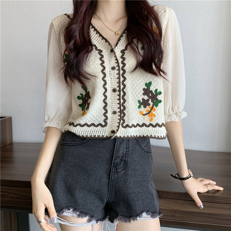 한국 스타일 자수 디자인 오픈 가디건 탑 여성 패션 봄 - Ethnic Clothing & Online Fashion Store Khaadi Us 리뷰 및 가격