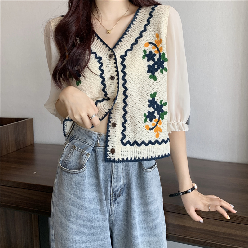 한국 스타일 자수 디자인 오픈 가디건 탑 여성 패션 봄 - Ethnic Clothing & Online Fashion Store Khaadi Us 리뷰 및 가격