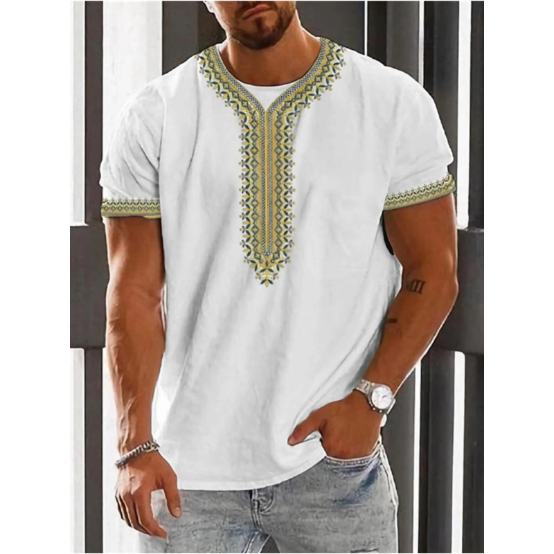 트렌드 2025 빈티지 에스닉 그래픽 티셔츠 여름 패션 - Men'S Ethnic Fashion Trends 리뷰 및 가격