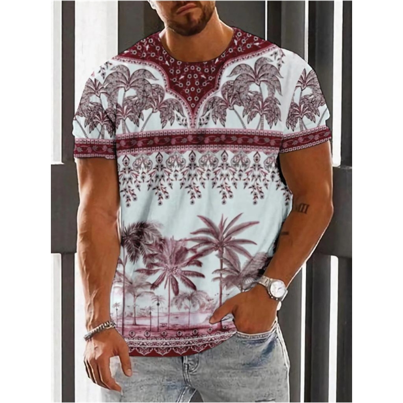 트렌드 2025 빈티지 에스닉 그래픽 티셔츠 여름 패션 - Men'S Ethnic Fashion Trends 리뷰 및 가격